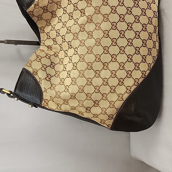 GUCCI GG Canvas Horsebit Hasler Hobo Bag - Picture 6 of 15